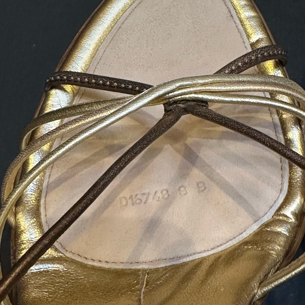 NWT Cole Haan x Nike Lab - G Series Gold Strappy Heels - Picture 9 of 10